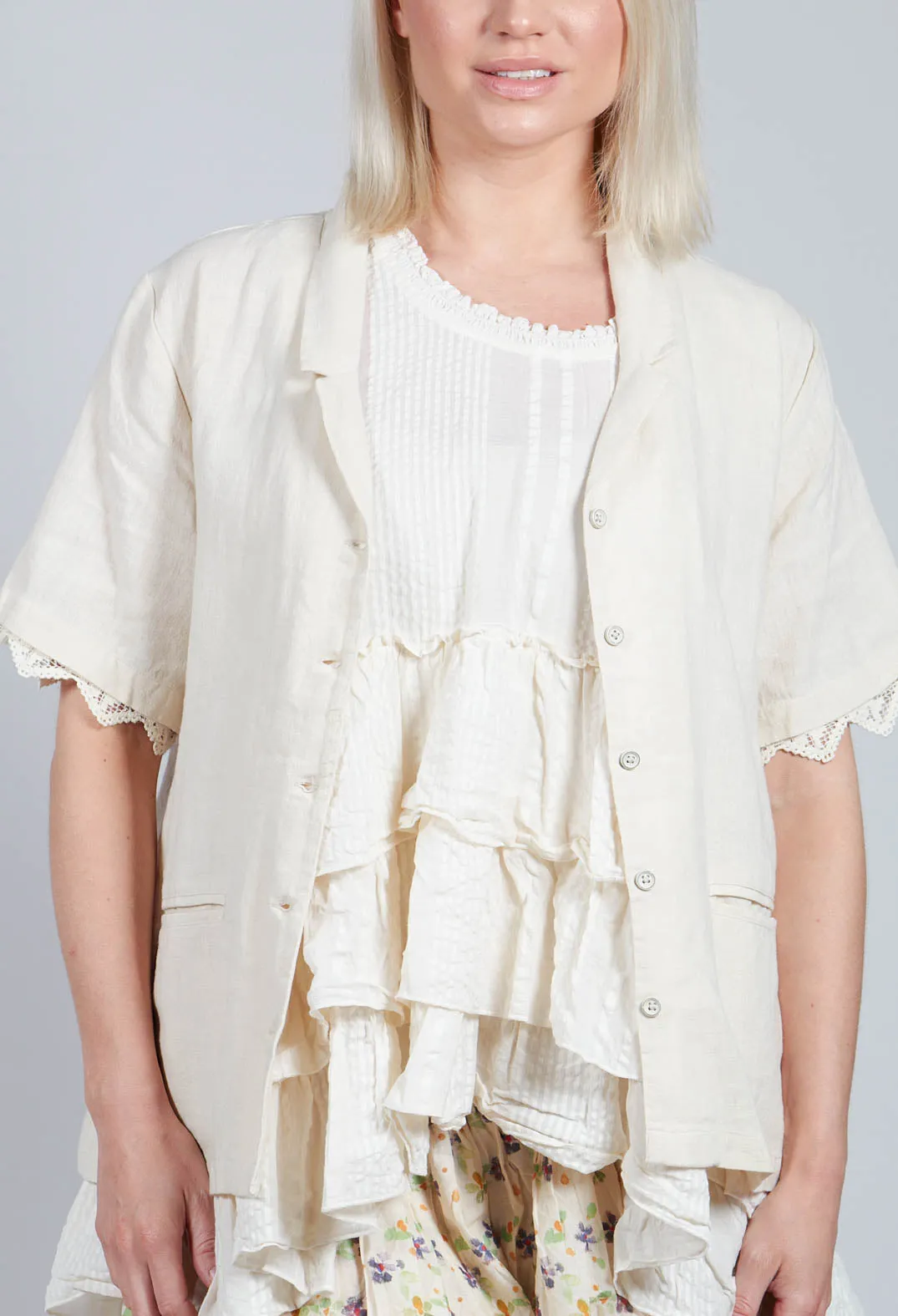 Iris Blouse in Bone White