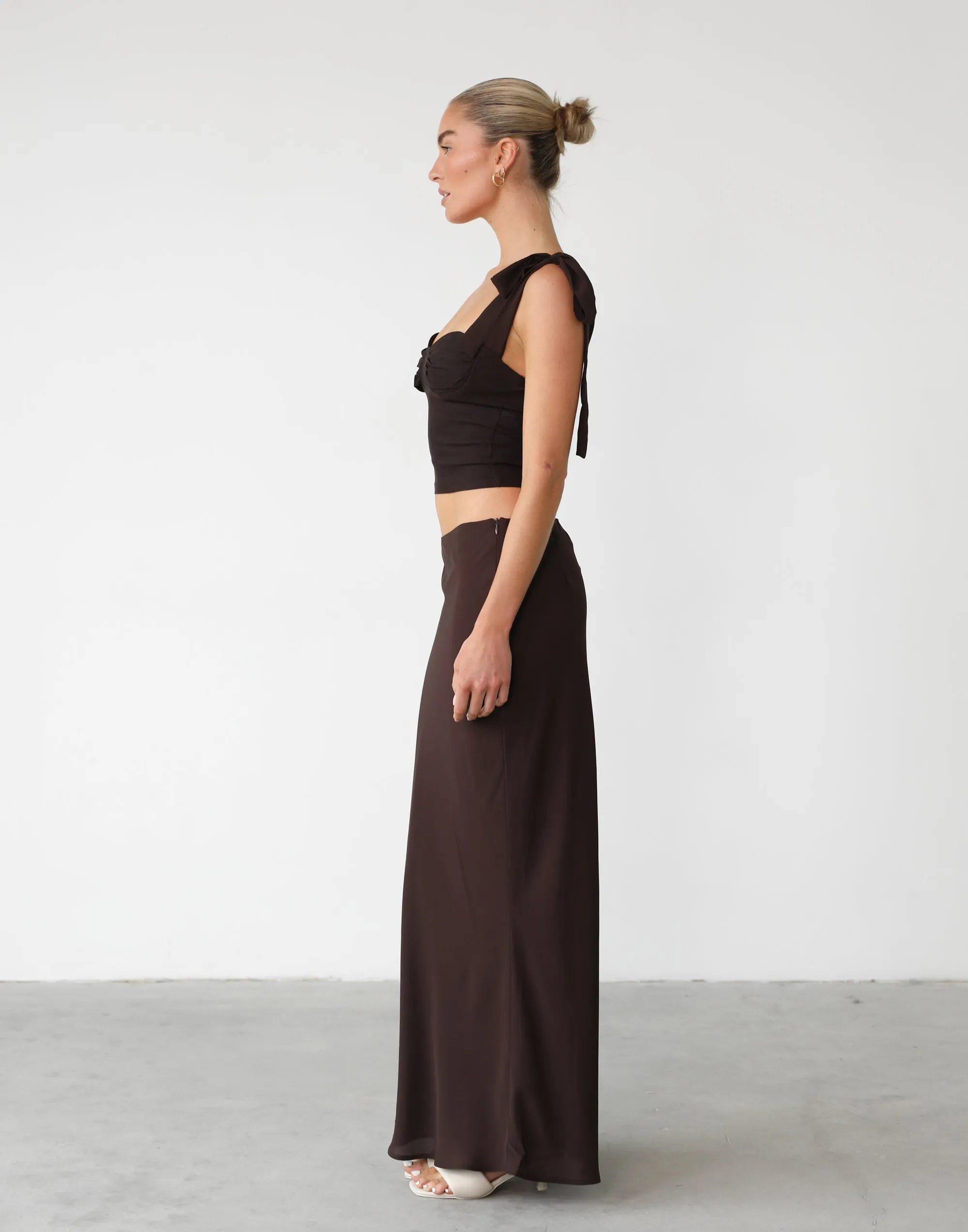 Isla Maxi Skirt (Chocolate)