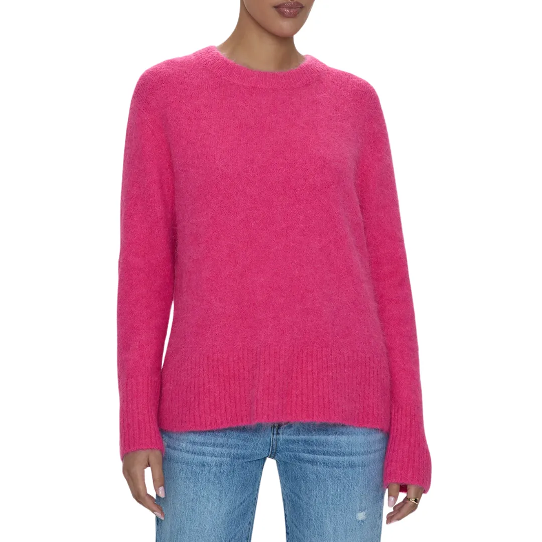 IVY CREW NECK SWEATER HOT PINK