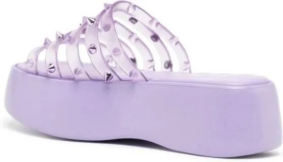 Jean Paul Gaultier stud-embellished platform sandals Purple