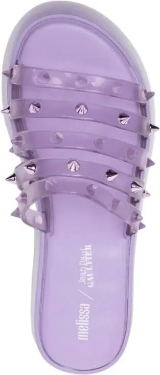 Jean Paul Gaultier stud-embellished platform sandals Purple