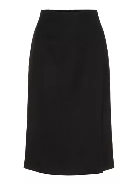 J.Lindeberg Womens Silva Wool Pin Skirts - BLACK