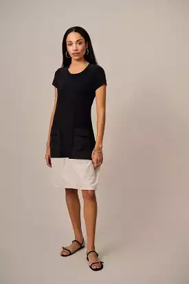 Joseph Ribkoff Colour-Block Black Dress - 222154