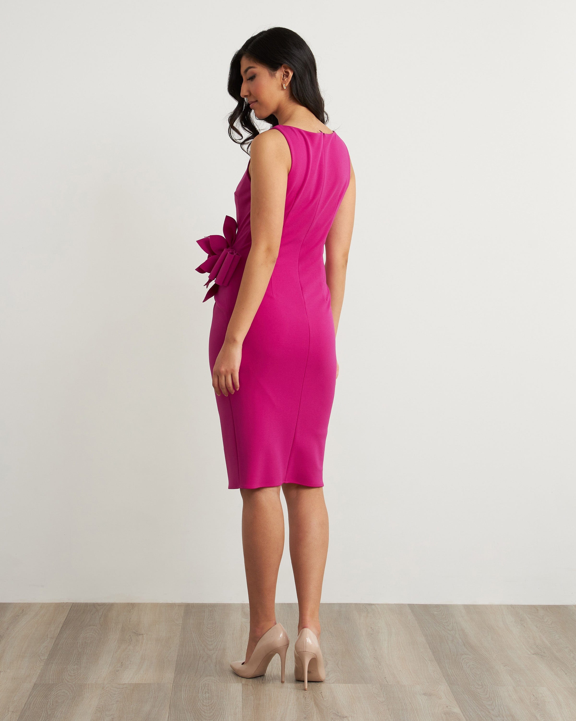 Joseph Ribkoff Fuschia Flower Adornment Dress - 211469