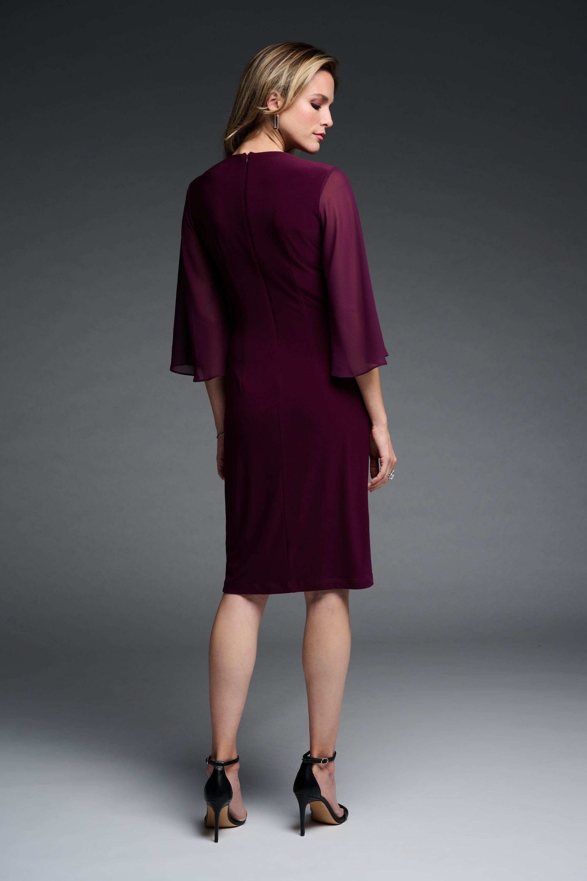 Joseph Ribkoff Signature Chiffon Mulberry Dress - 223705