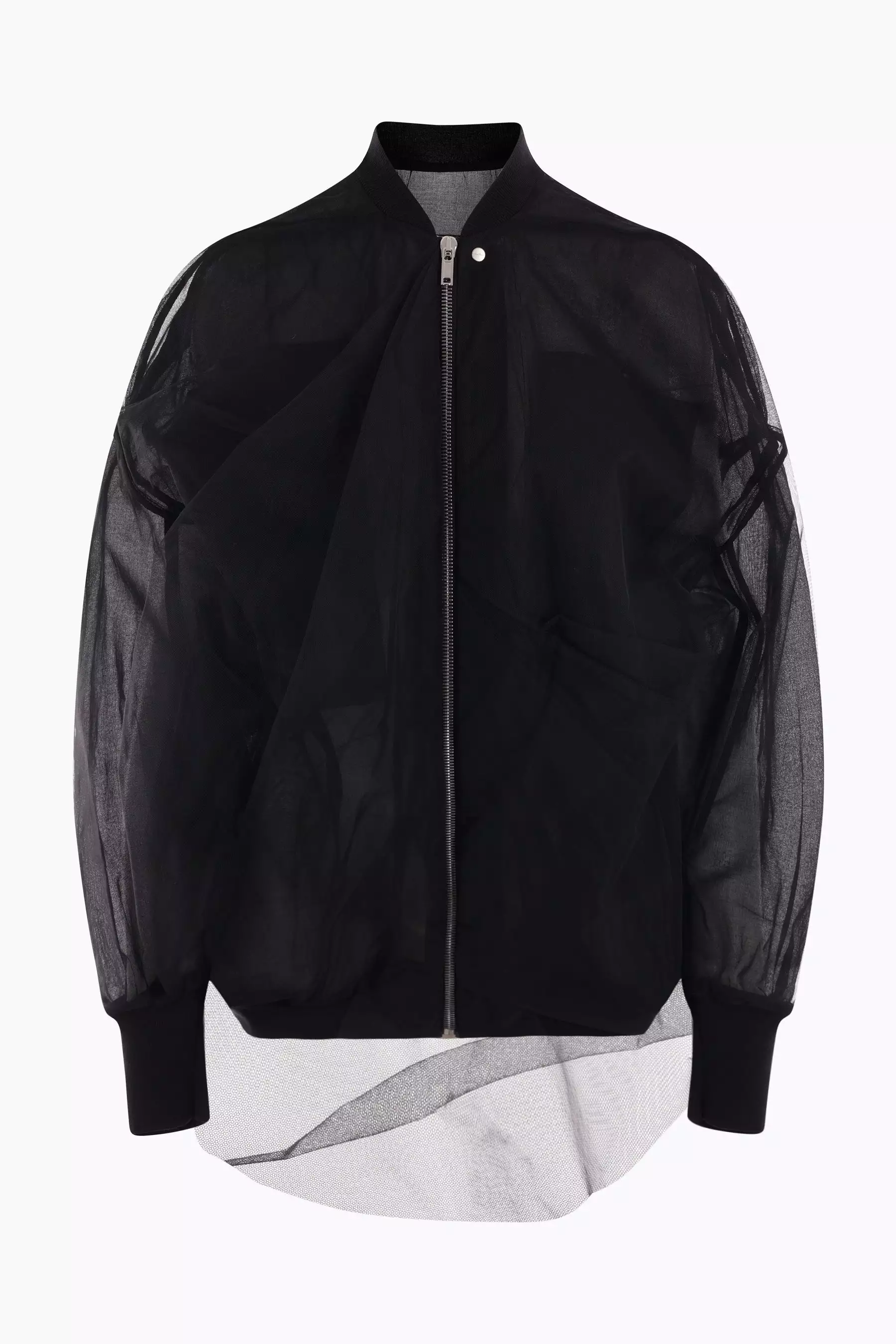 Jumbo Ripple Flight tulle oversize bomber jacket