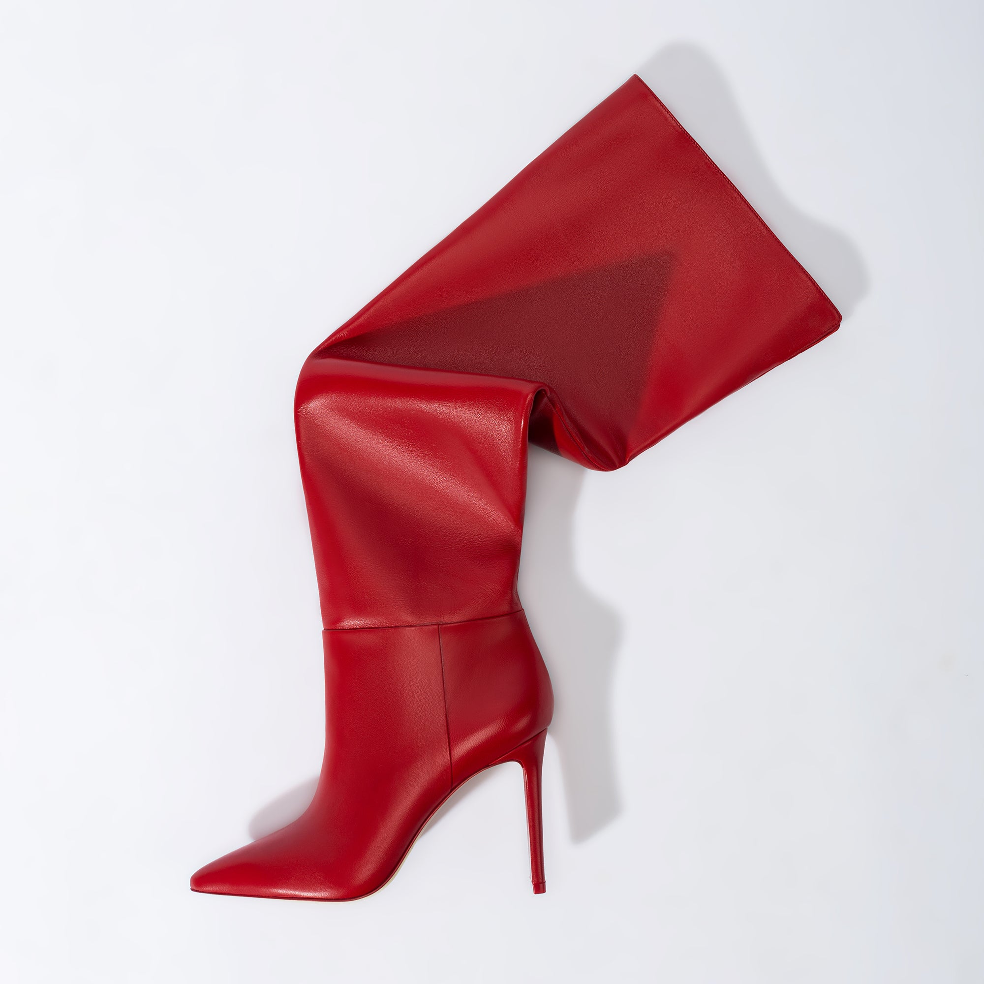 Larroudé x Jennifer Fisher Boot In Blood Red Leather