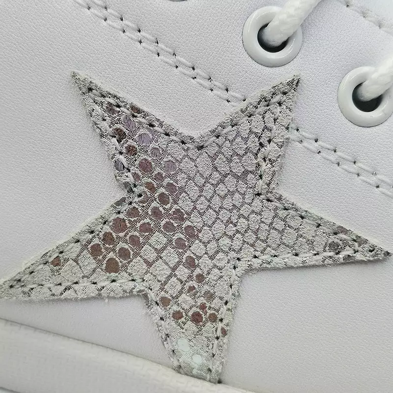 Leather Nicki Silver Star Sneaker