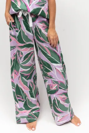 Lexi Leaf Print Wide Leg Pyjama Bottoms