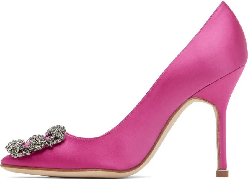 Manolo Blahnik Purple Hangisi Venezia 105 Heels