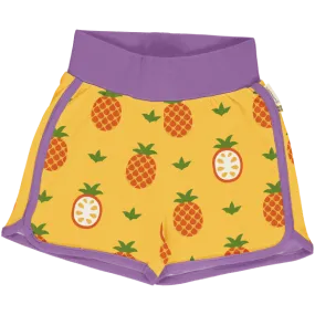 Maxomorra Pineapple Organic Cotton Jersey Runner Shorts