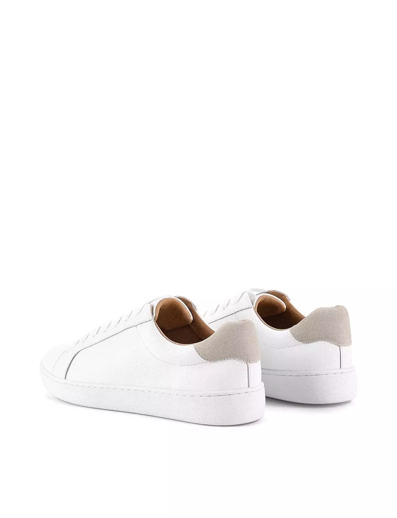 Monarch Leather Sneaker - White / Grey Leather