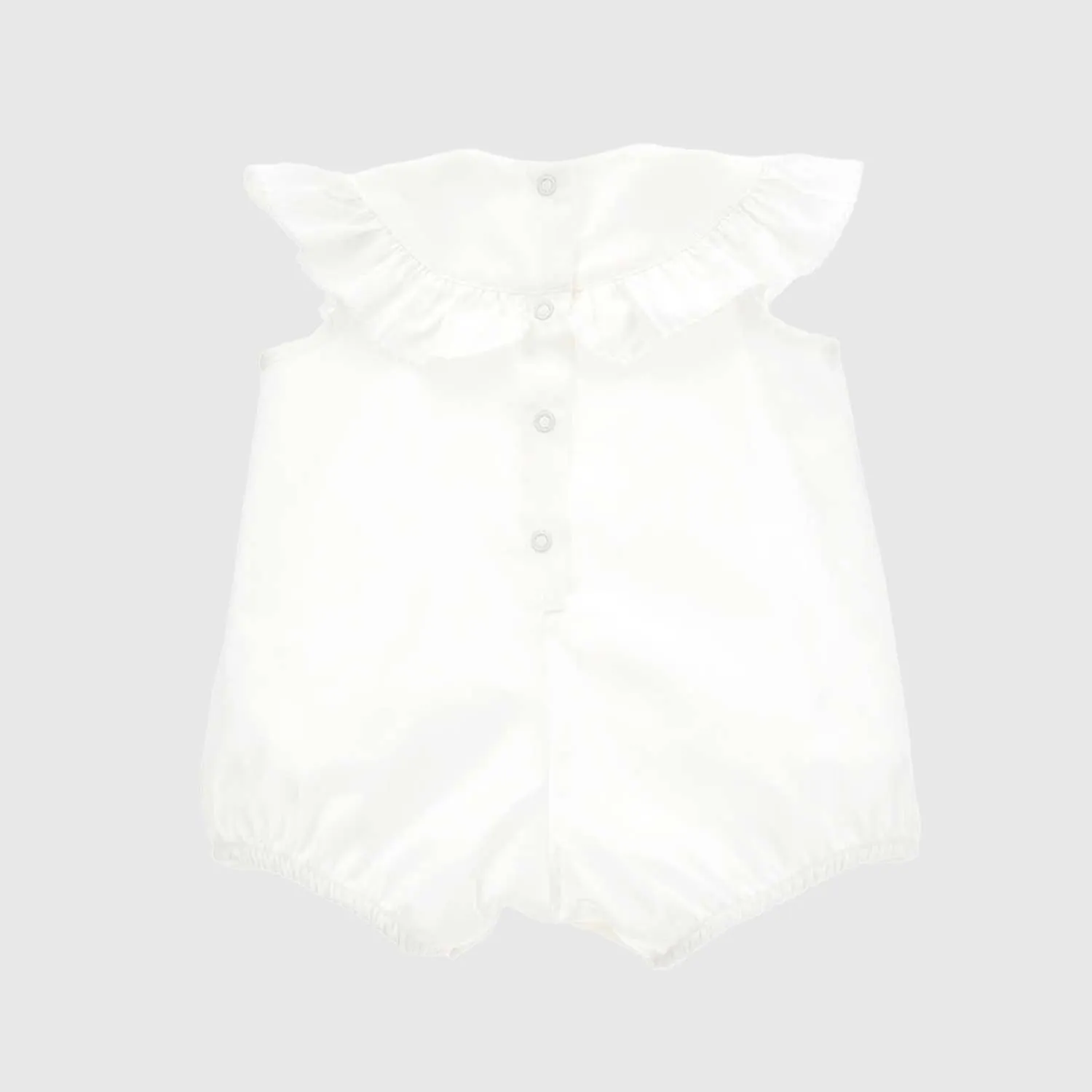 Monnalisa Cotton Romper With Frills