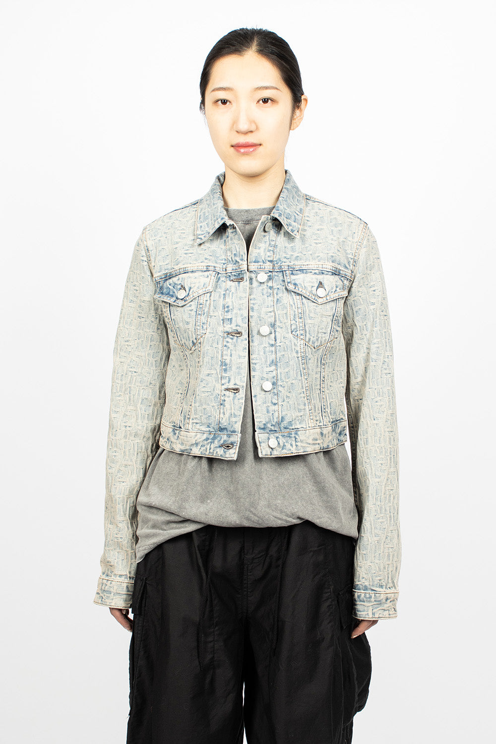 Monogram Denim Jacket Blue/Beige