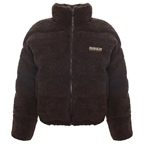 Napapijri Women's Brown A-Suomi Borg Puffer Jacket