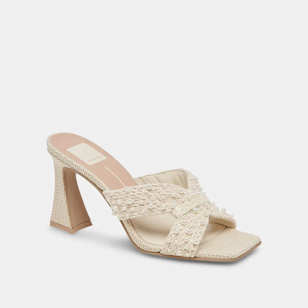 NITRO PEARL HEELS VANILLA RAFFIA– Dolce Vita 6877703864386