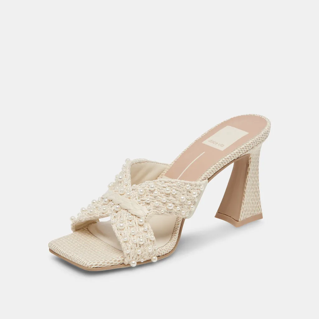 NITRO PEARL HEELS VANILLA RAFFIA– Dolce Vita 6877703864386