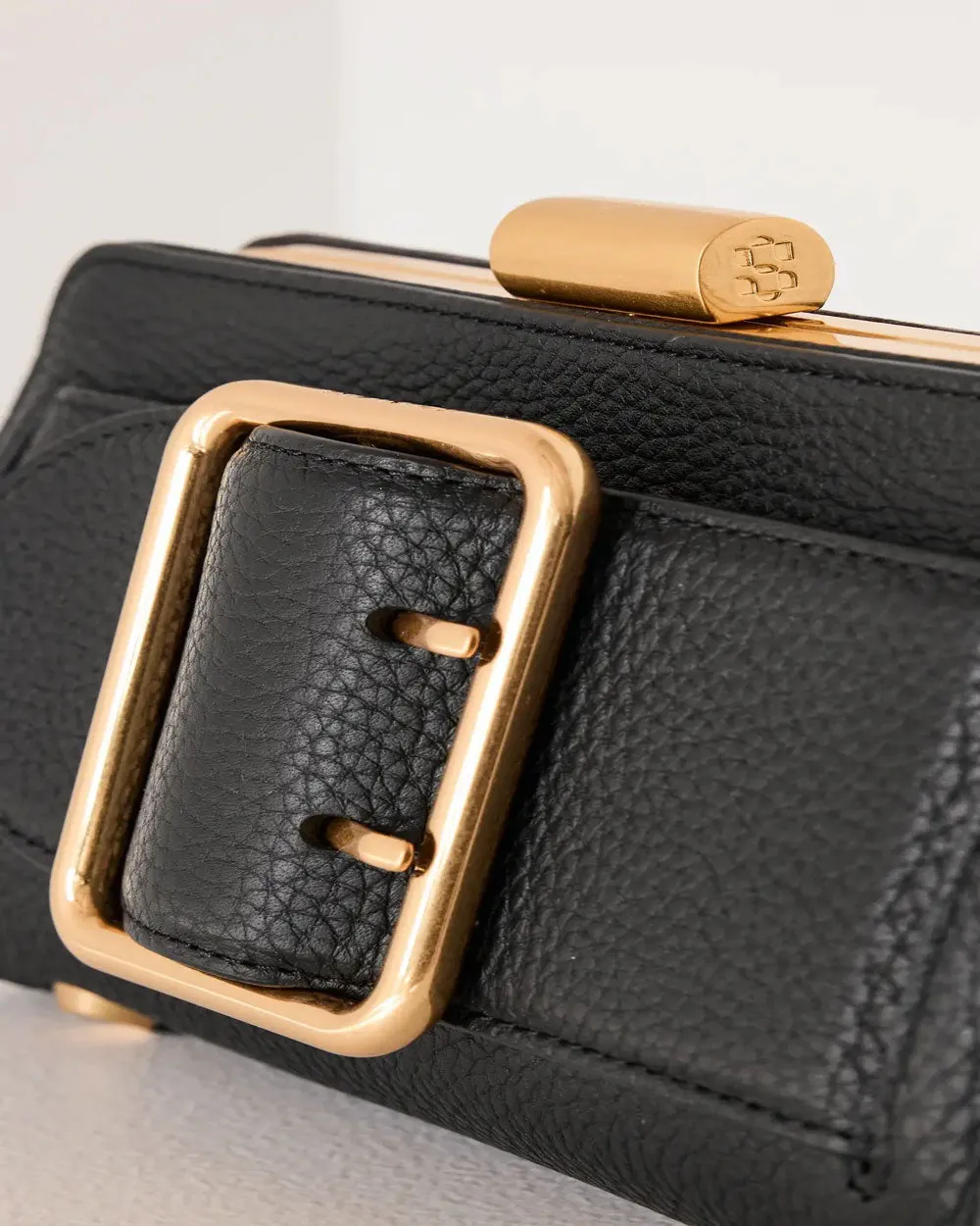 Nolan Buckle Clutch in Black