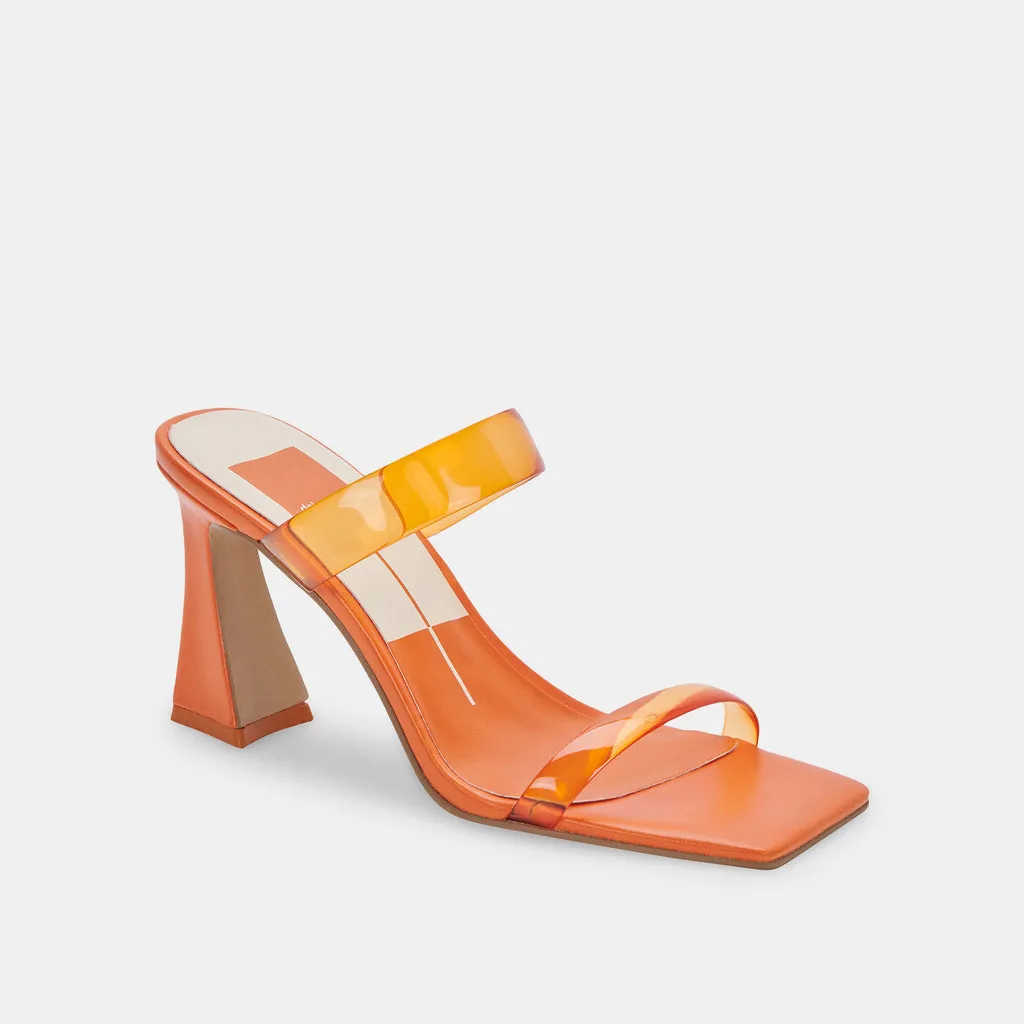 NOVAH Heels Tangerine Vinyl | Women's Recycled Material Heels– Dolce Vita 6823437598786