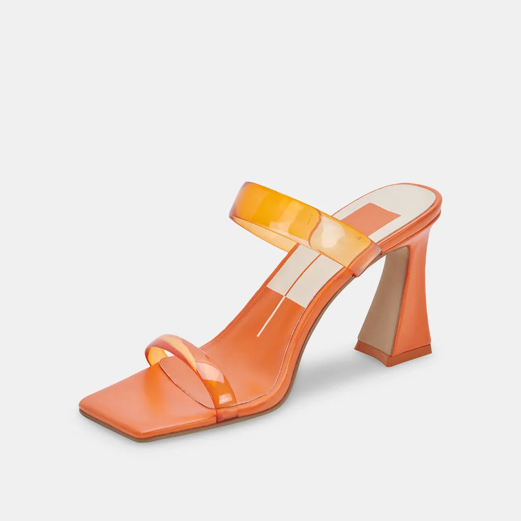 NOVAH Heels Tangerine Vinyl | Women's Recycled Material Heels– Dolce Vita 6823437598786