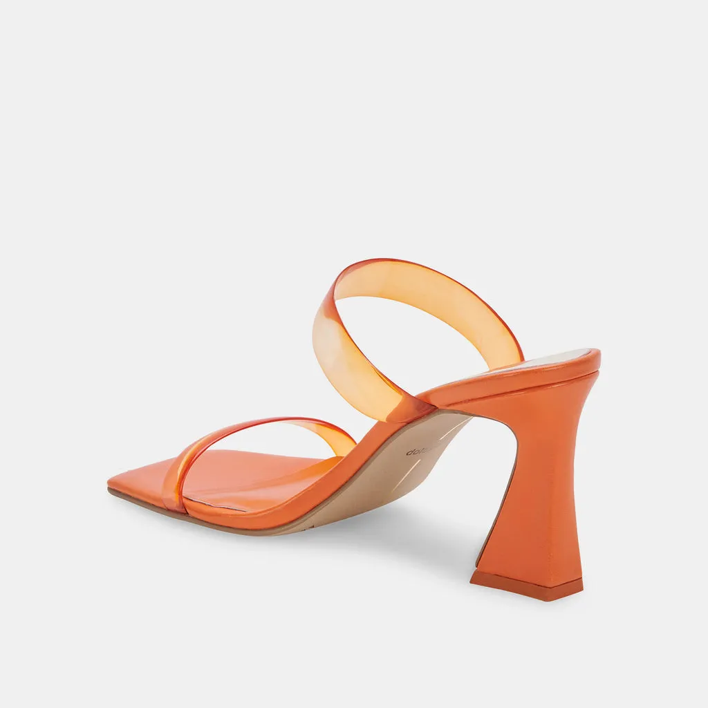 NOVAH Heels Tangerine Vinyl | Women's Recycled Material Heels– Dolce Vita 6823437598786