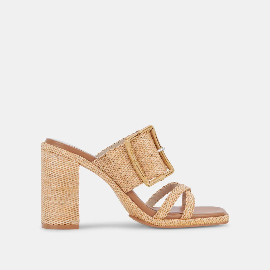 ONNIE Heels Warm Natural Raffia | Recycled Raffia Heels– Dolce Vita 6895403335746