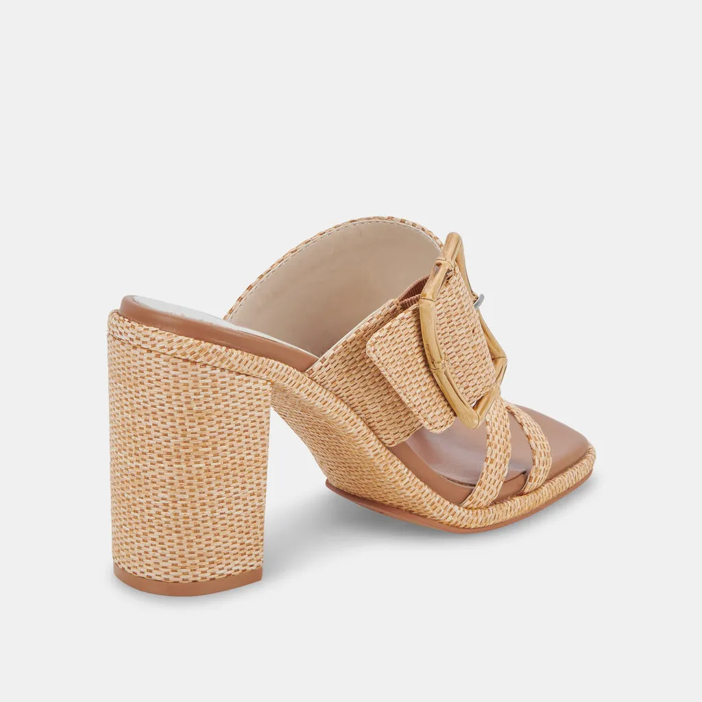 ONNIE Heels Warm Natural Raffia | Recycled Raffia Heels– Dolce Vita 6895403335746