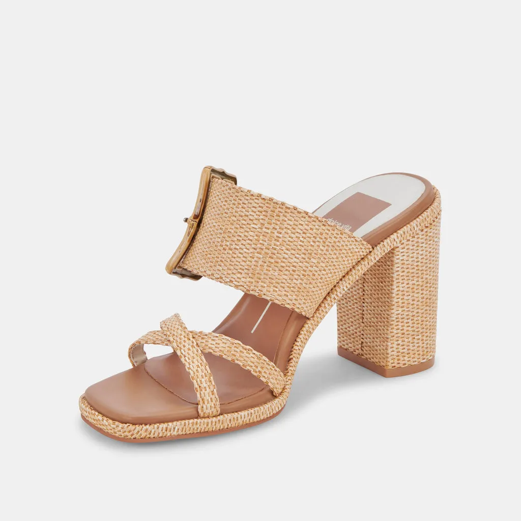 ONNIE Heels Warm Natural Raffia | Recycled Raffia Heels– Dolce Vita 6895403335746