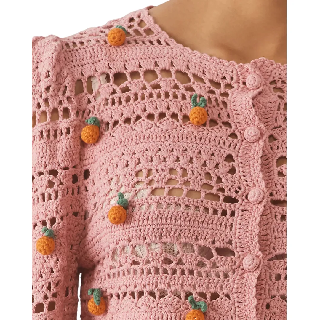 ORANGE CROCHET SWEATER