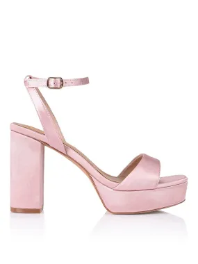 Orion Platform Heels - Pink Satin