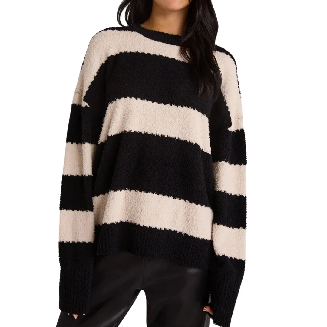 OVERSIZED CREW NECK SWEATER BLACK