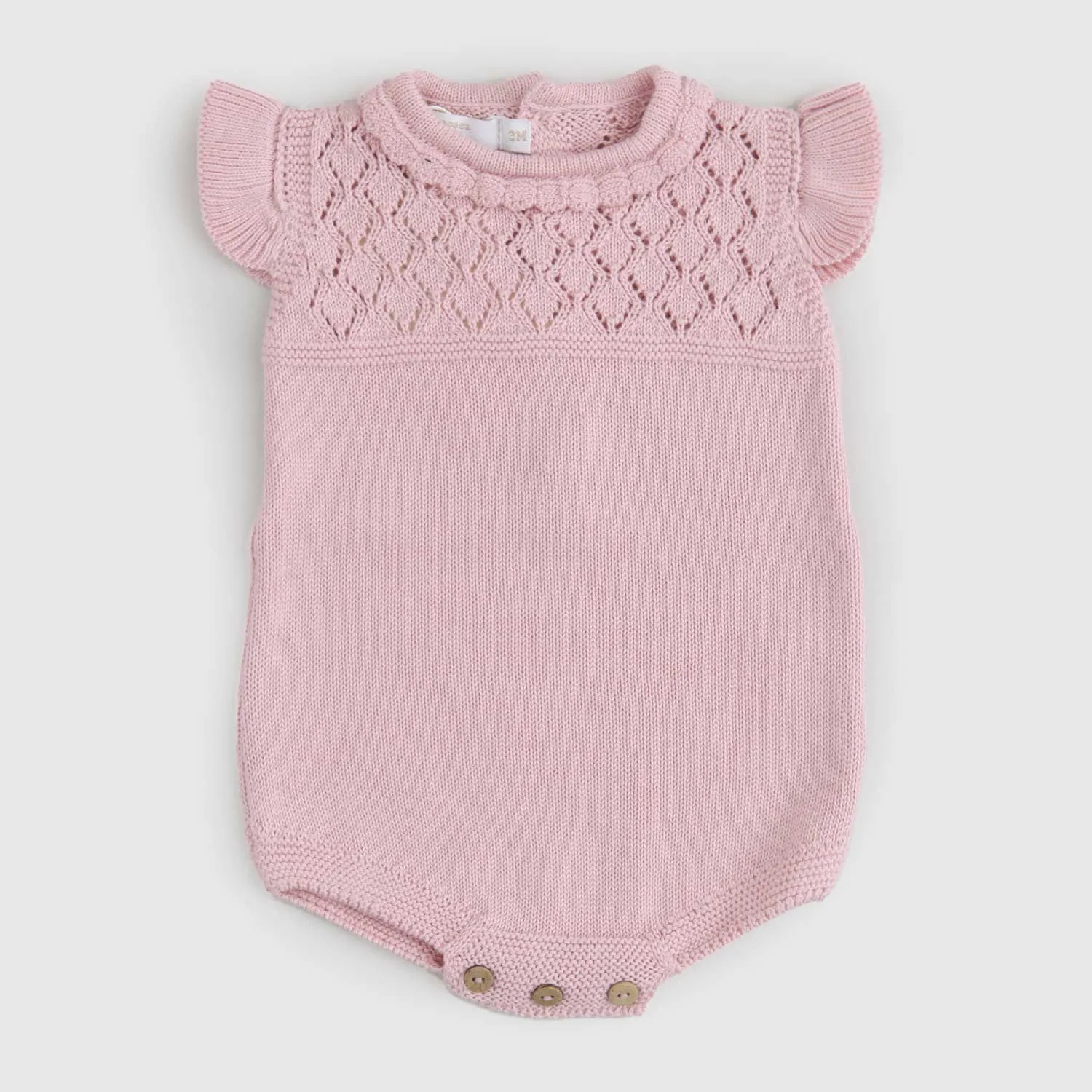 Pecesa Baby Pink Knitted Romper