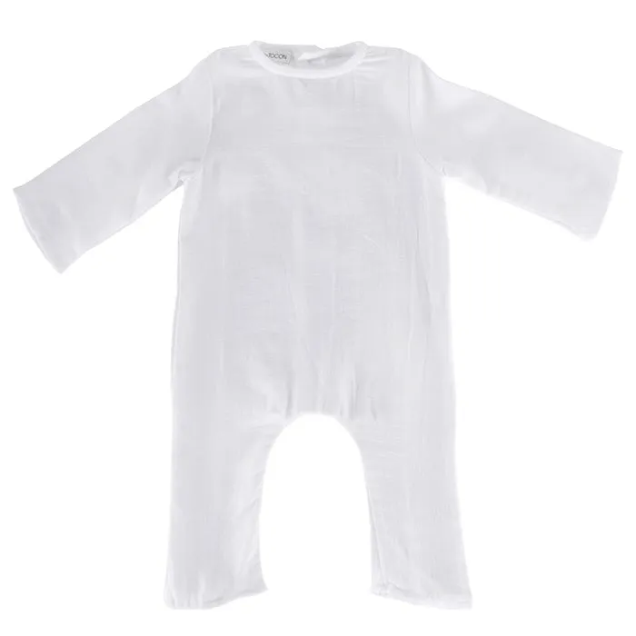 Pequeno Tocon Baby Long Sleeved Jumpsuit White