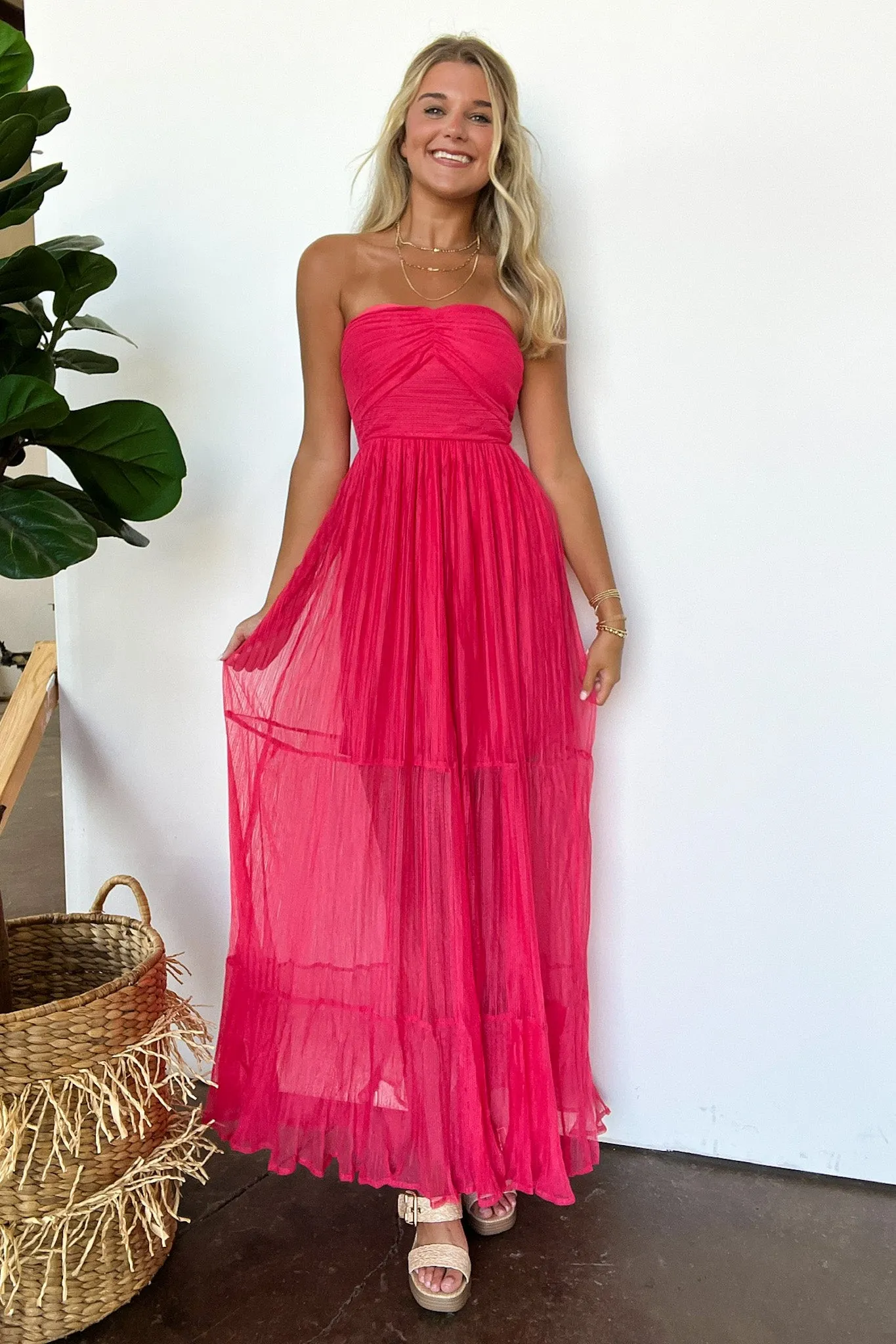 Proof of Perfection Tiered Smocked Maxi Dress