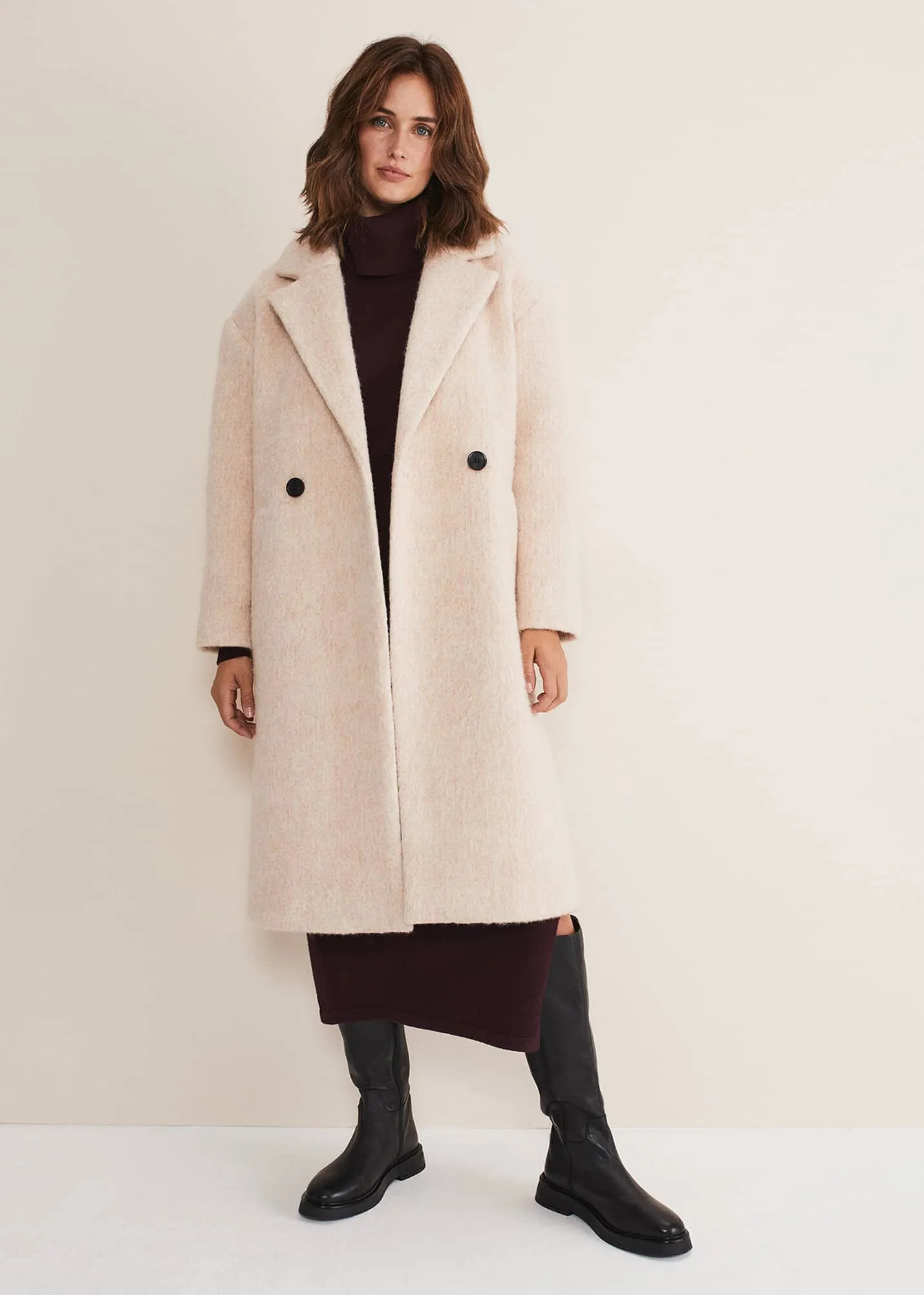 Quinn Textured Cocoon Coat