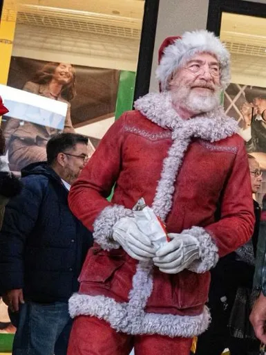 Red One JK Simmons Santa Claus Suede Jacket