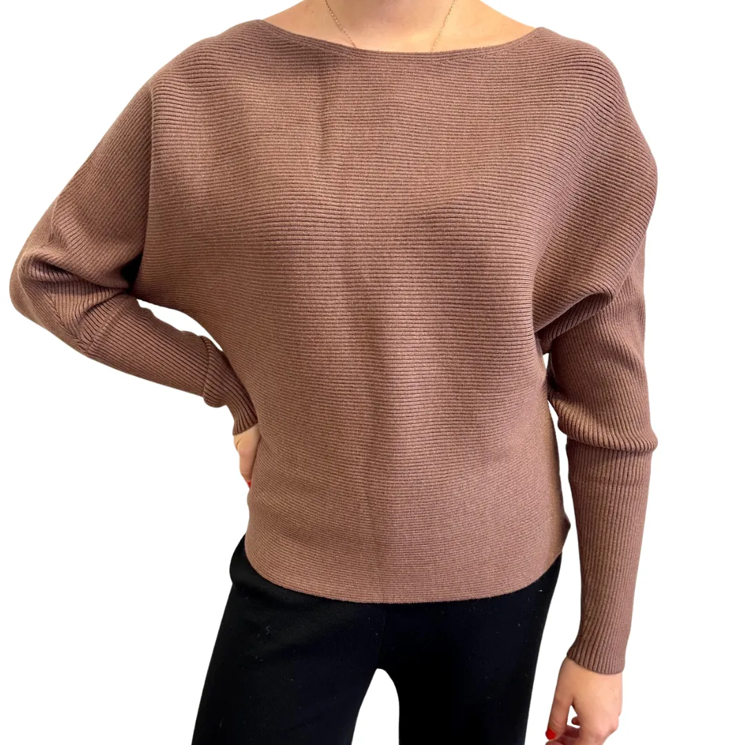 RIBBED DOLMAN SWEATER COCO