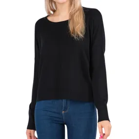 ROUND NECK BLACK SWEATER