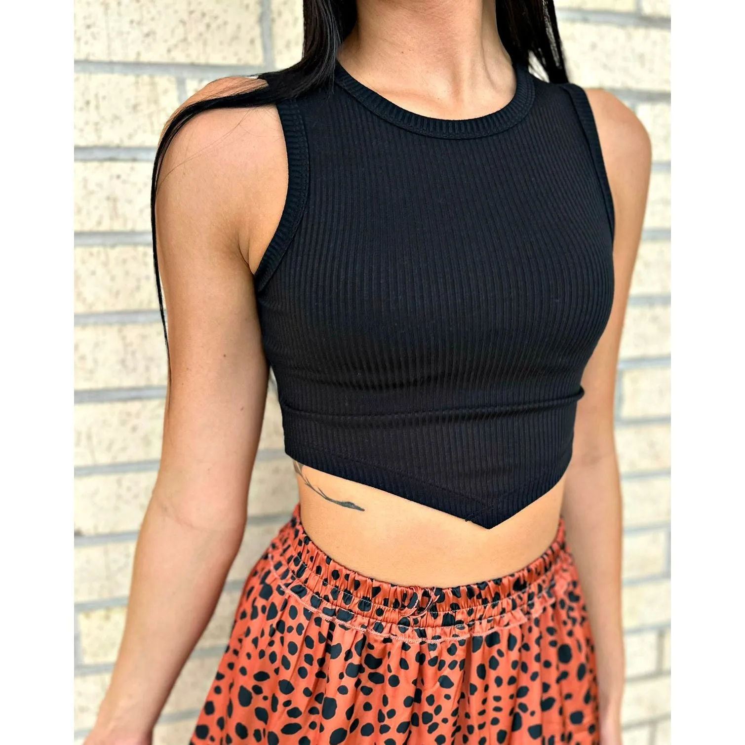 Rust Leopard Skirt