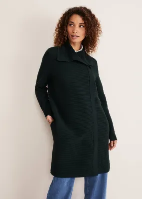 Sophia Ribbed Longline Coat