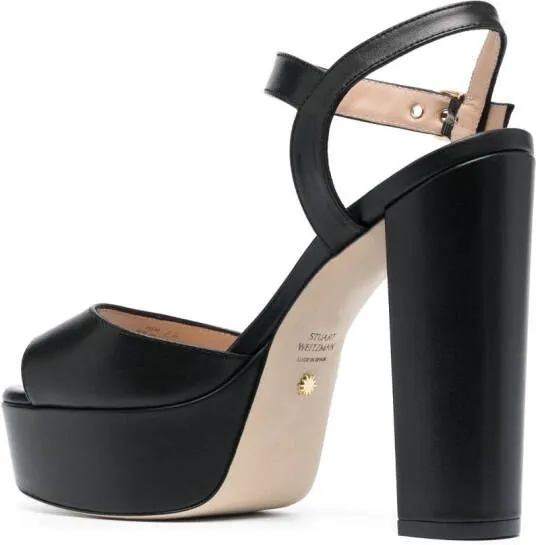 Stuart Weitzman Ryder 130mm platform sandals Black