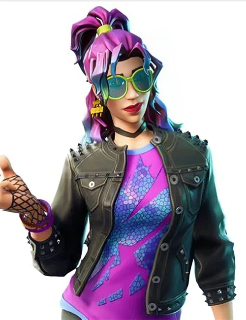 Synth Star Fortnite Studded Leather Jacket | William Jacket