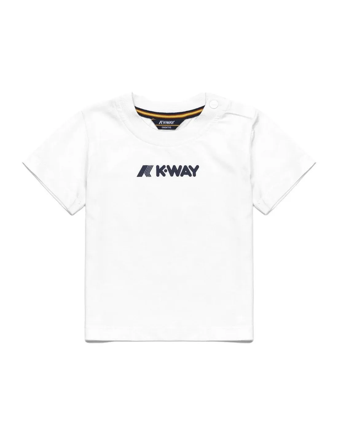 T-shirt K-way baby K4121BW Pete logo bianca