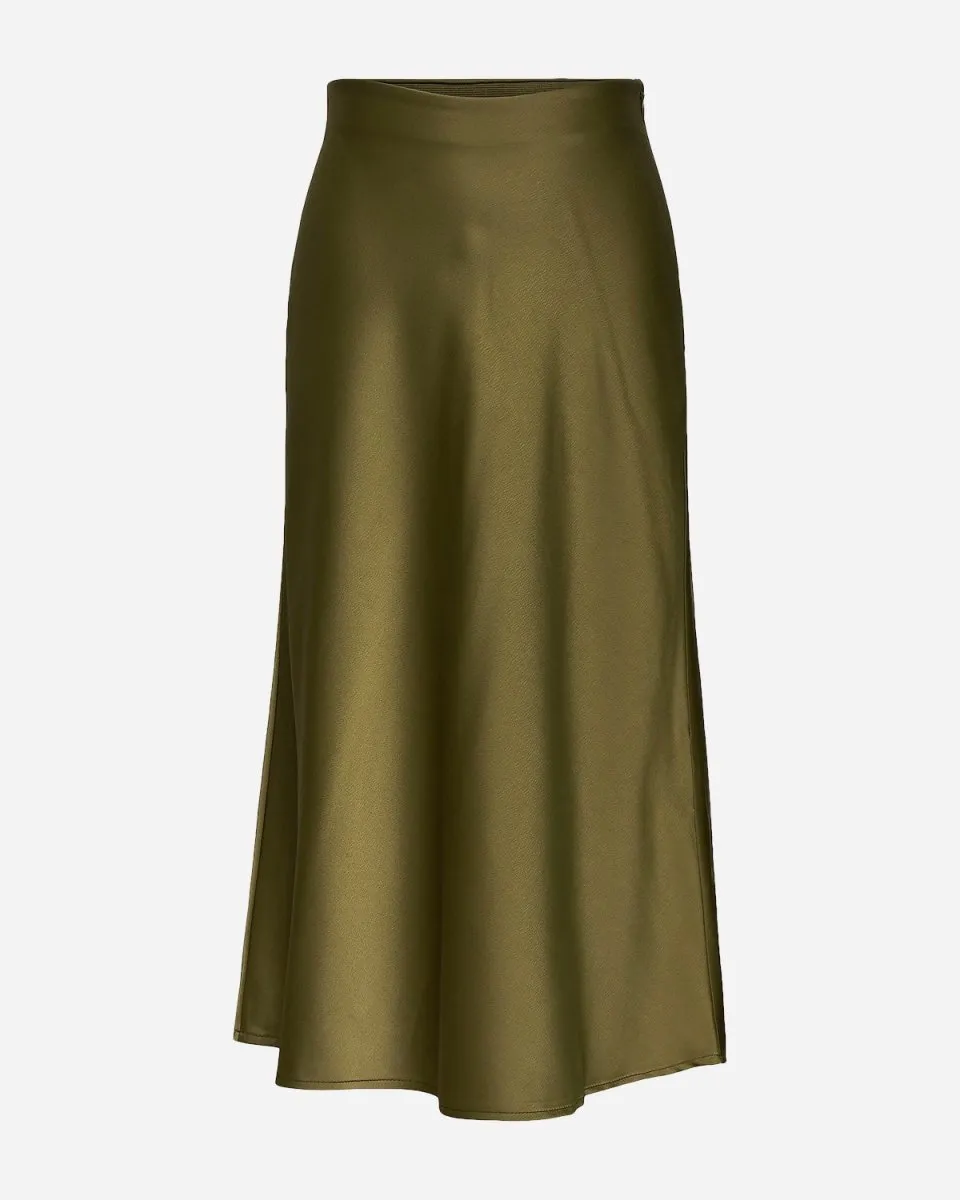 Teen Didem Satin Skirt - Forrest