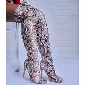 that glow knee boot - snake