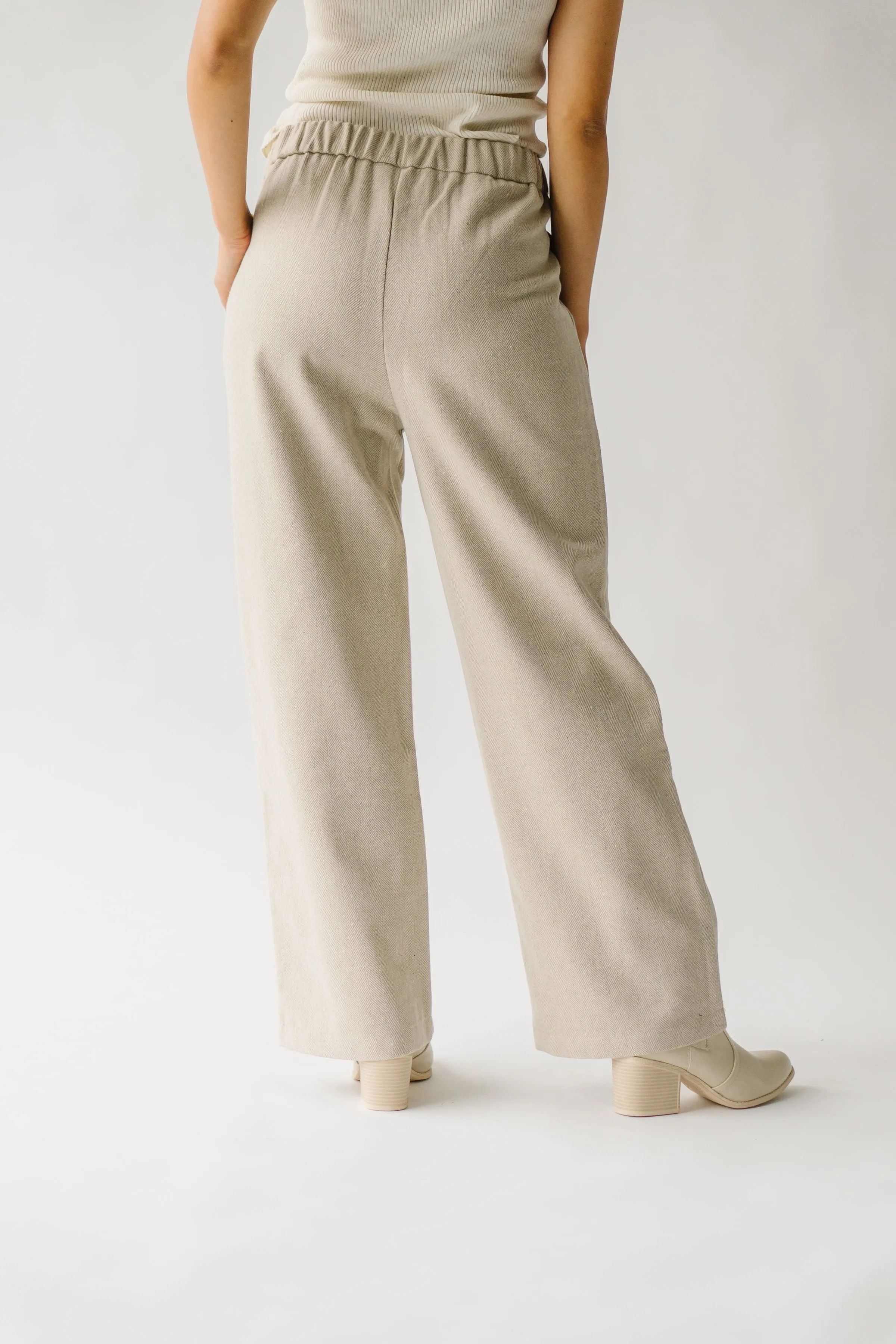 The Danielsen Pleated Pants in Heather Beige