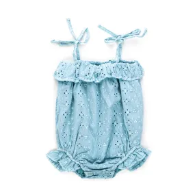 Tocotò Vintage Light Blue Romper For Baby Girl