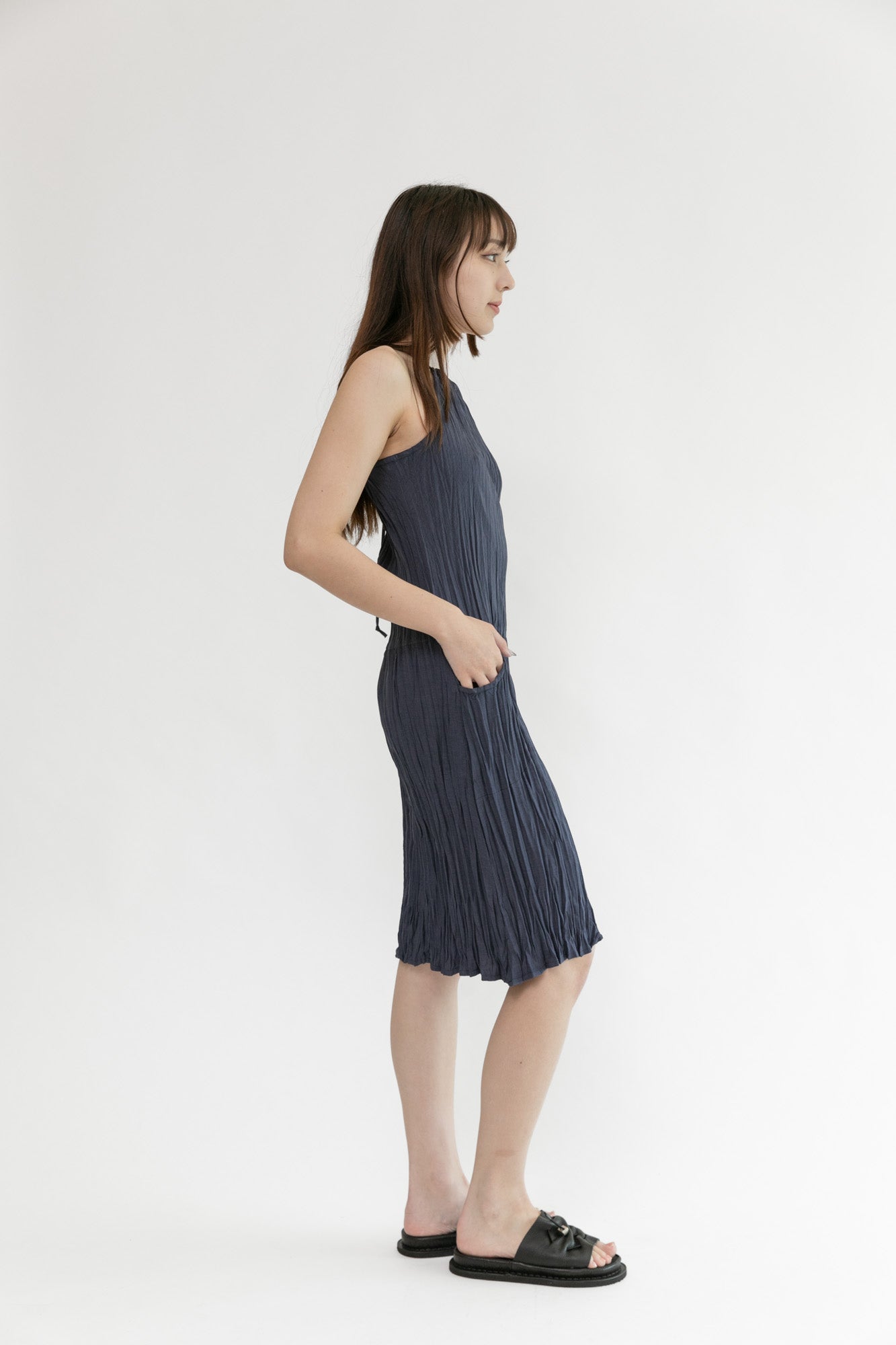 Twisted Finn Halter Dress | Navy