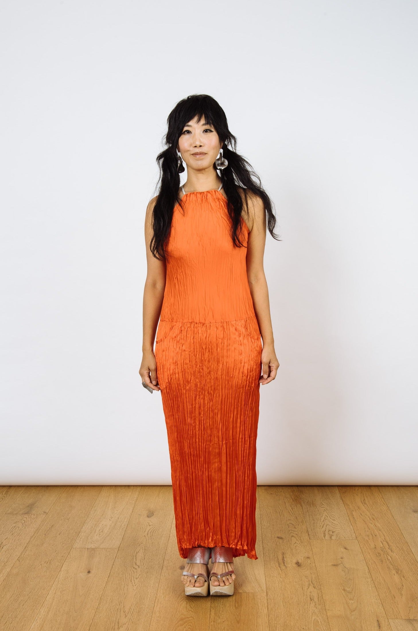 Twisted Maxi Halter Dress | Saffron