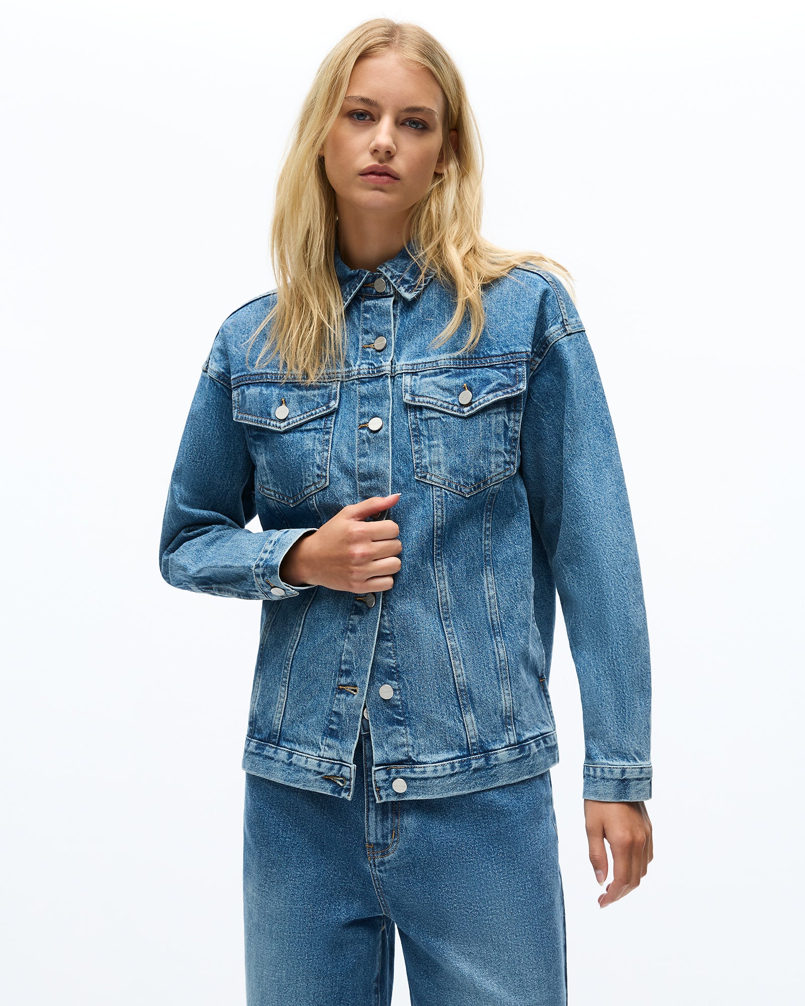 UNISEX DENIM JACKET - MID INDIGO